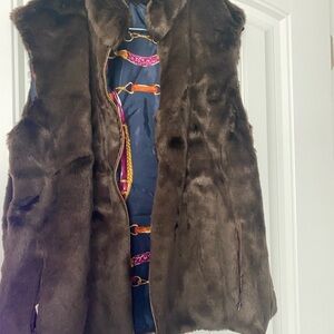 Brown Faux Fur Vest